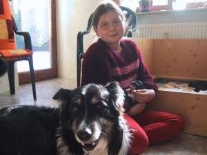 Rahel mit Dusty und einem kleinen C-Kind mit Daisy