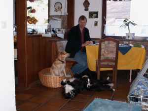 Gunnar mit unseren Hunden