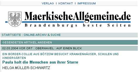 Zur Maerkischen Allgemeinen